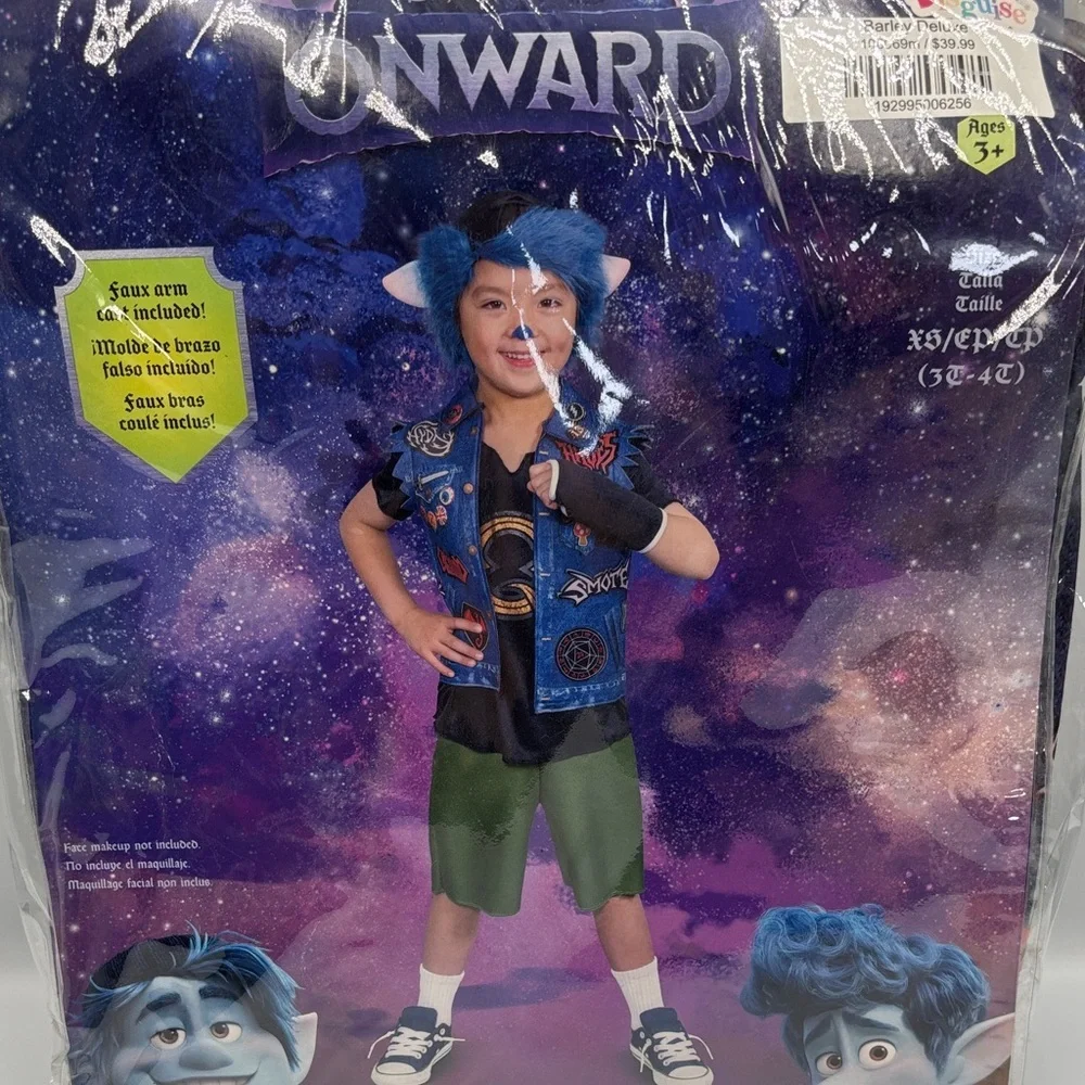 Onward Kids Barley lightfoot Disney Pixar Costume with Halloween  XS 3T-4T